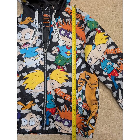 Members Only Nickelodeon Collaboration Hooded Jacket Mens Medium Lightweight - Picture 8 of 13